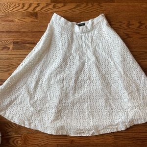 Ann Taylor eyelet midi skirt